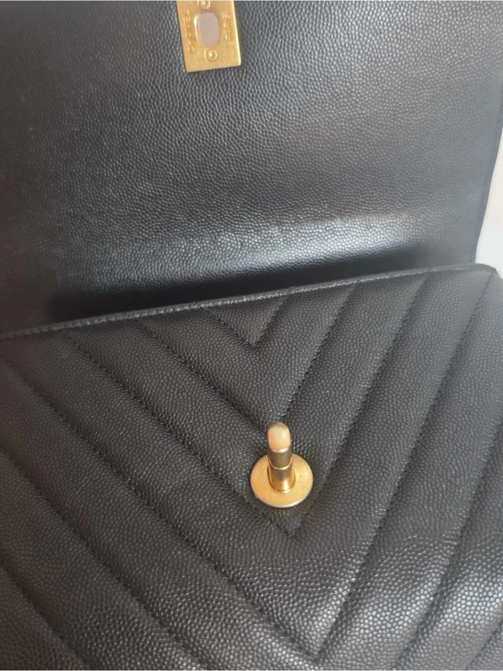 Chanel Coco Handle Small V‑Stitch Black Caviar Leather Handbag